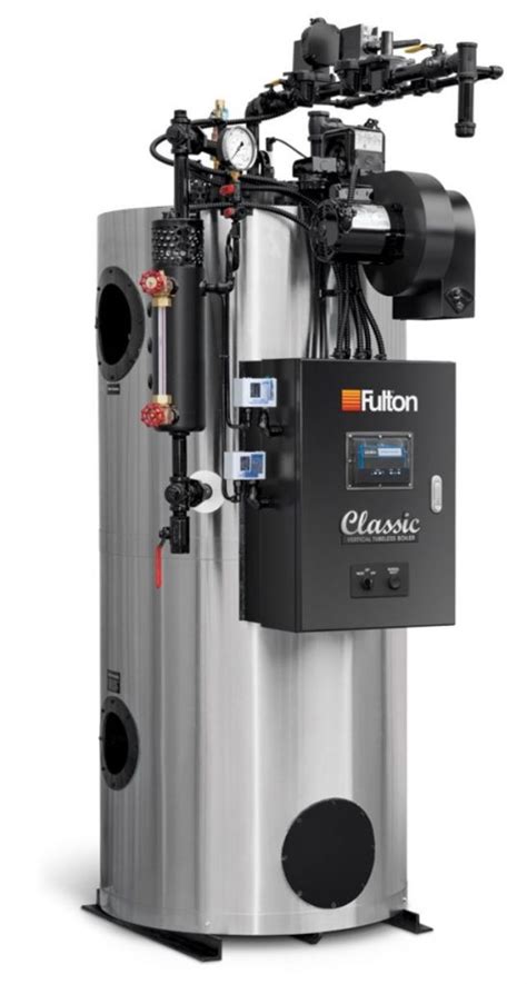 Fulton boiler - The CleanSteam combined steam boiler, has a large thermal mass providing flash steam reserve. This enables the boiler to meet fluctuation in steam loads and to meet the short-term peak flow rates of a typical sterilizer cycle.